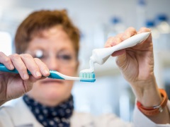 Bath's Janet Scott with toothpaste